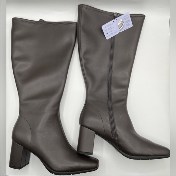 Aerosoles Micah Stretch Brown Knee High Boots Size 11 - Picture 4 of 7